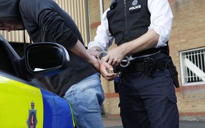 Person being arrested