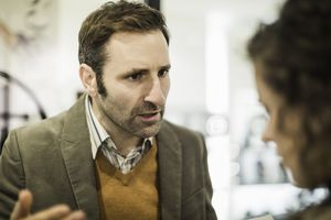 man arguing with woman