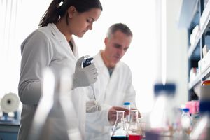 Researchers in a lab