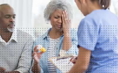 有阴性药物副作用的女人