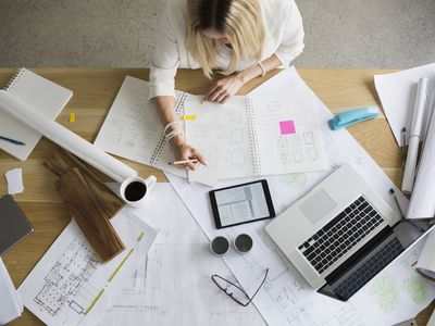 Working at a table