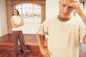 年长的夫妇争吵