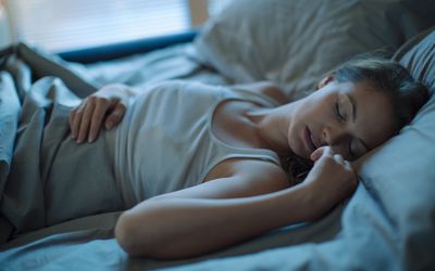 Photo of a woman sleeping