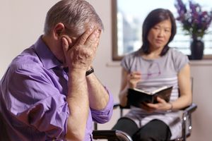 Senior man in therapy