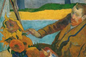 Vincent Van Gogh绘画向日葵由Paul Gauguin