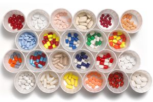 Close-up of prescription drugs