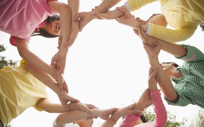 锁在圈子的小组孩子