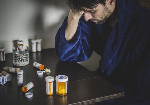 Man suffers from alcohol and opioid dependence and contemplates using Vivitrol.