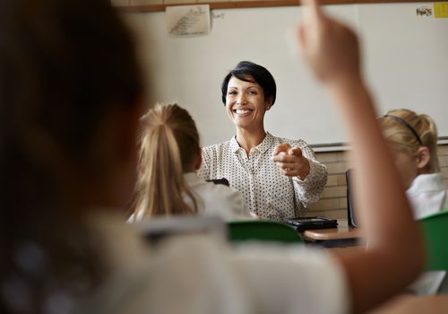 teacher calling on student