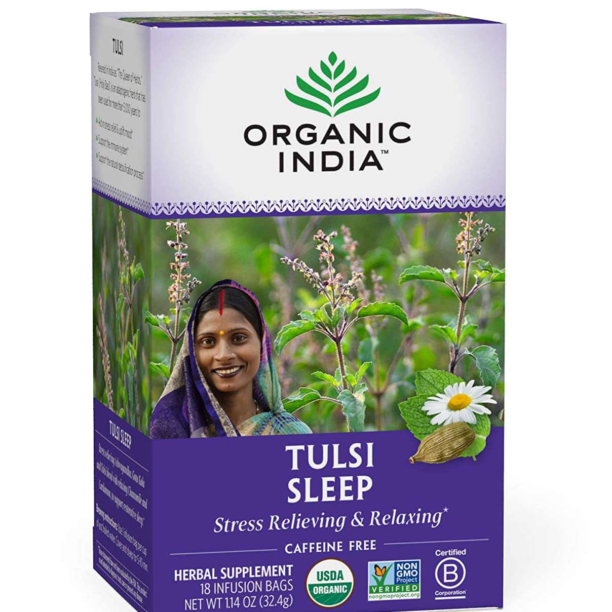 有机印度塔尔西睡觉清凉茶