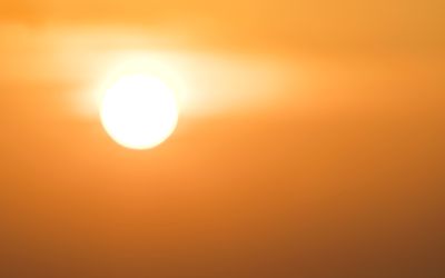 太阳的图象有橙色背景的