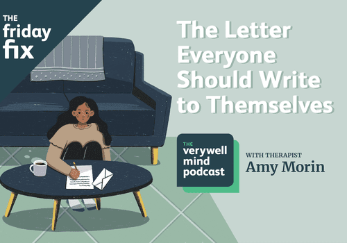 The letter everyone should write to themselves. Woman on floor writing a letter.
