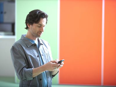 man checking his smartphone