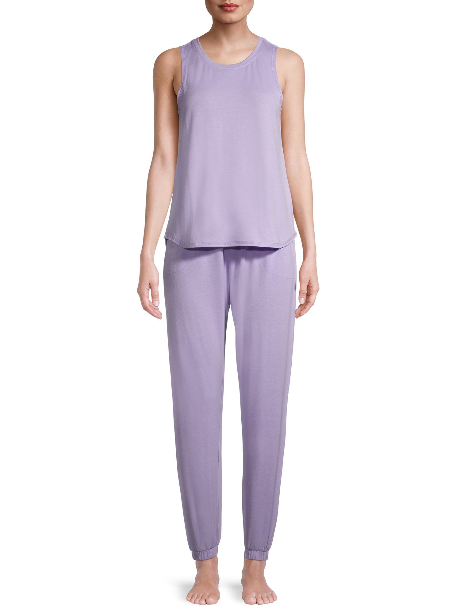 Lissome女士和女士加上法国特里2片睡衣套装