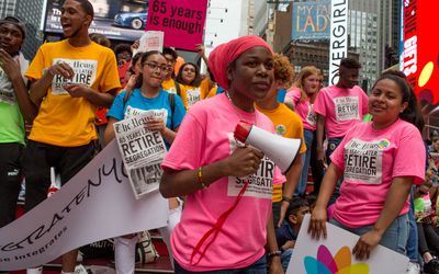 抗议纽约市的学校种族隔离制度