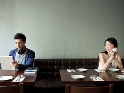 Woman interested in starting a conversation with a stranger.