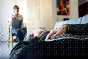 病人在进行精神分析