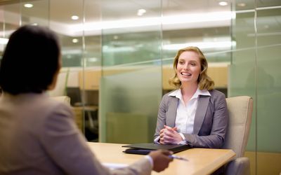 Two women in job interview