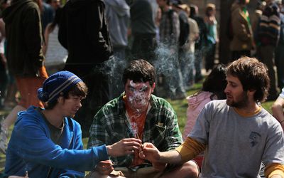 young people smoking marijuana