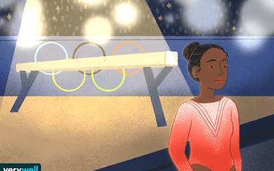 体操运动员走开的插图