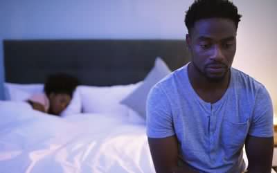 Photo of a man who cannot sleep