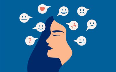 Mood swing concept illustration