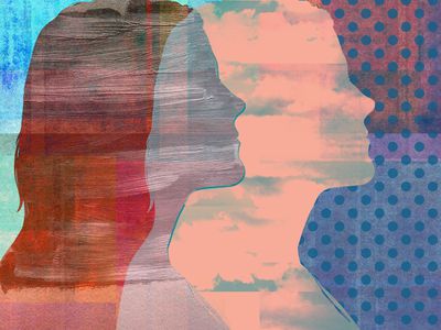 在女人头部里面改善并变得更加明亮