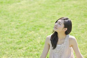 optimism smiling in park